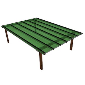 Kit Policarbonato Verde 6mm 4,00m x 6,00m - Perfis Naturais