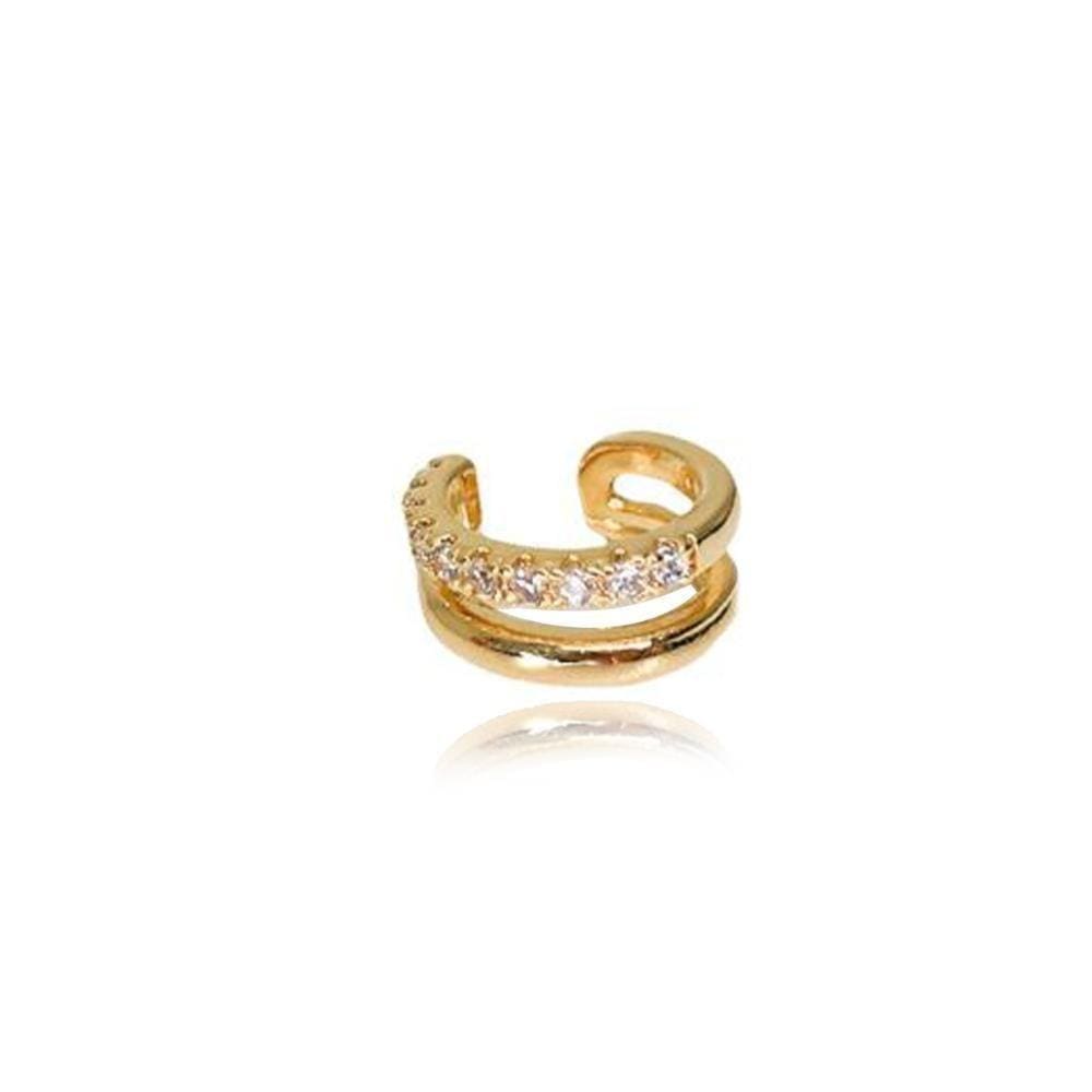 Piercing Fake Duas Tiras Lisa E Outra Com Zircônias [f027]