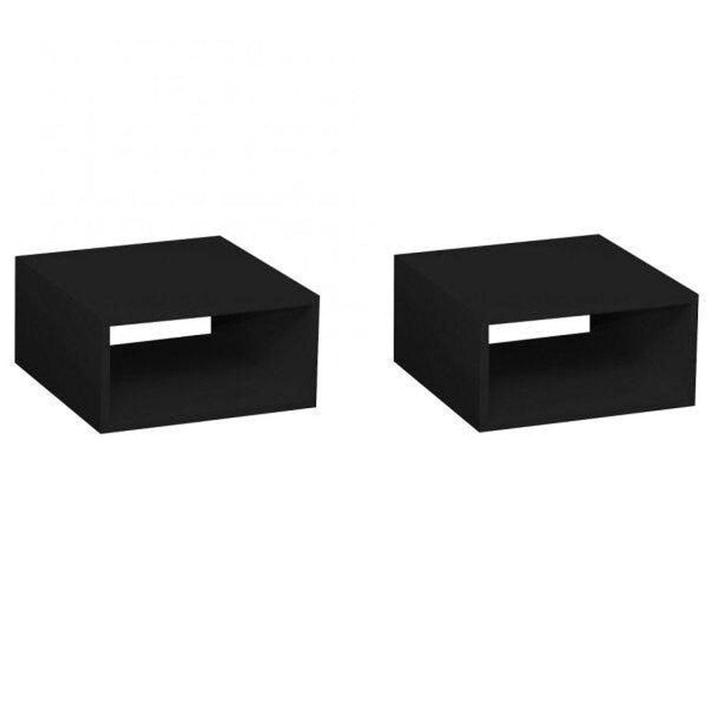 Conjunto 2 Nichos Bramov Móveis Preto