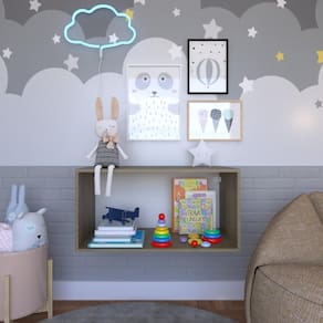 Nicho para Quarto Infantil 80x40x40cm Bramov Móveis Carvalho