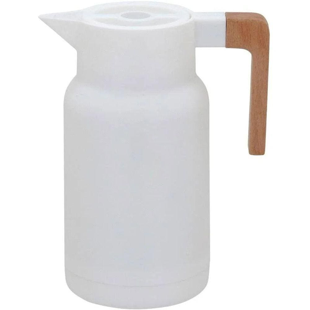 Garrafa Térmica Para Chá, Café Com Alça em Madeira 1000ML