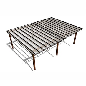 Kit Policarbonato Cristal 4mm 8,00m x 6,00m - Perfis Naturais