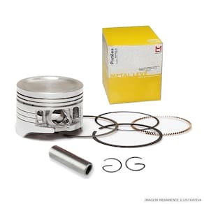 Pistão C/ Anéis Metal Leve Honda Pop 110 Gasolina 0,75
