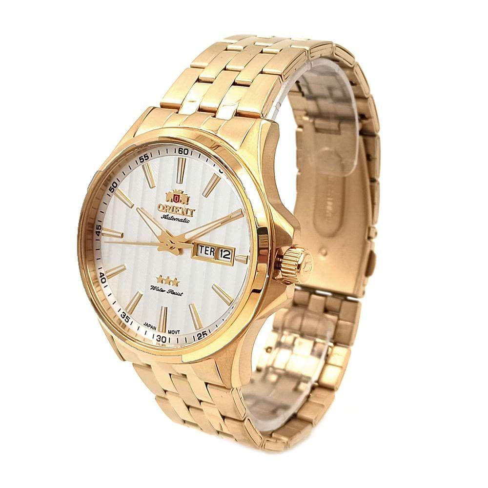 Relógio Orient Masculino Automatico Dourado 469Gp043 S1kx