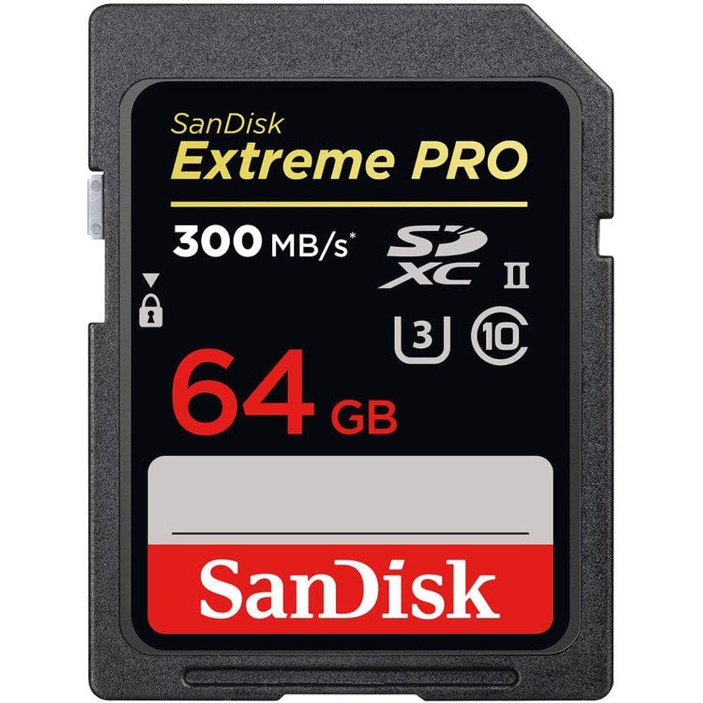 Cartão SDXC SanDisk Extreme PRO 64GB - 300MB/s