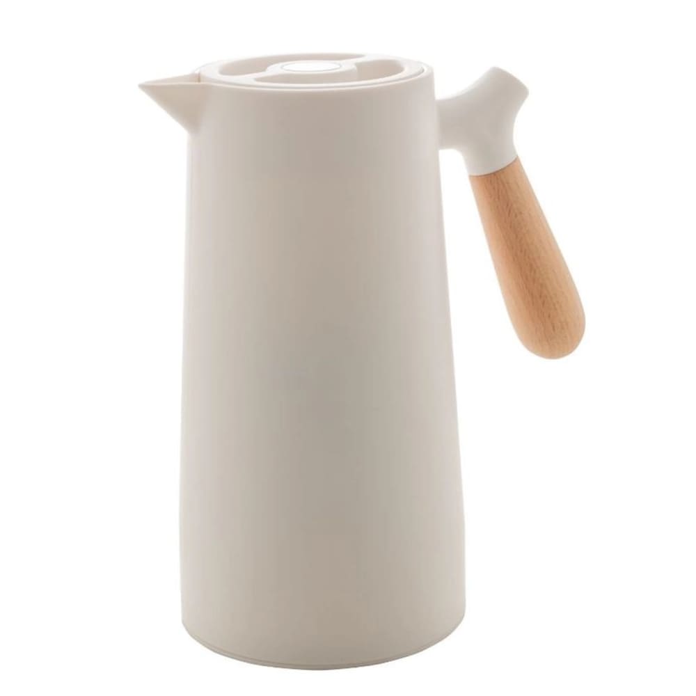 Garrafa de Café Térmica 1 Litro Chique Cabo Madeira Chá Água