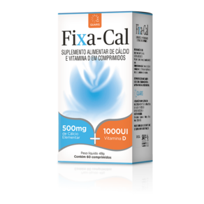 FIXA-CAL 500mg Carbonato de Cálcio + Vitamina D 1000UI