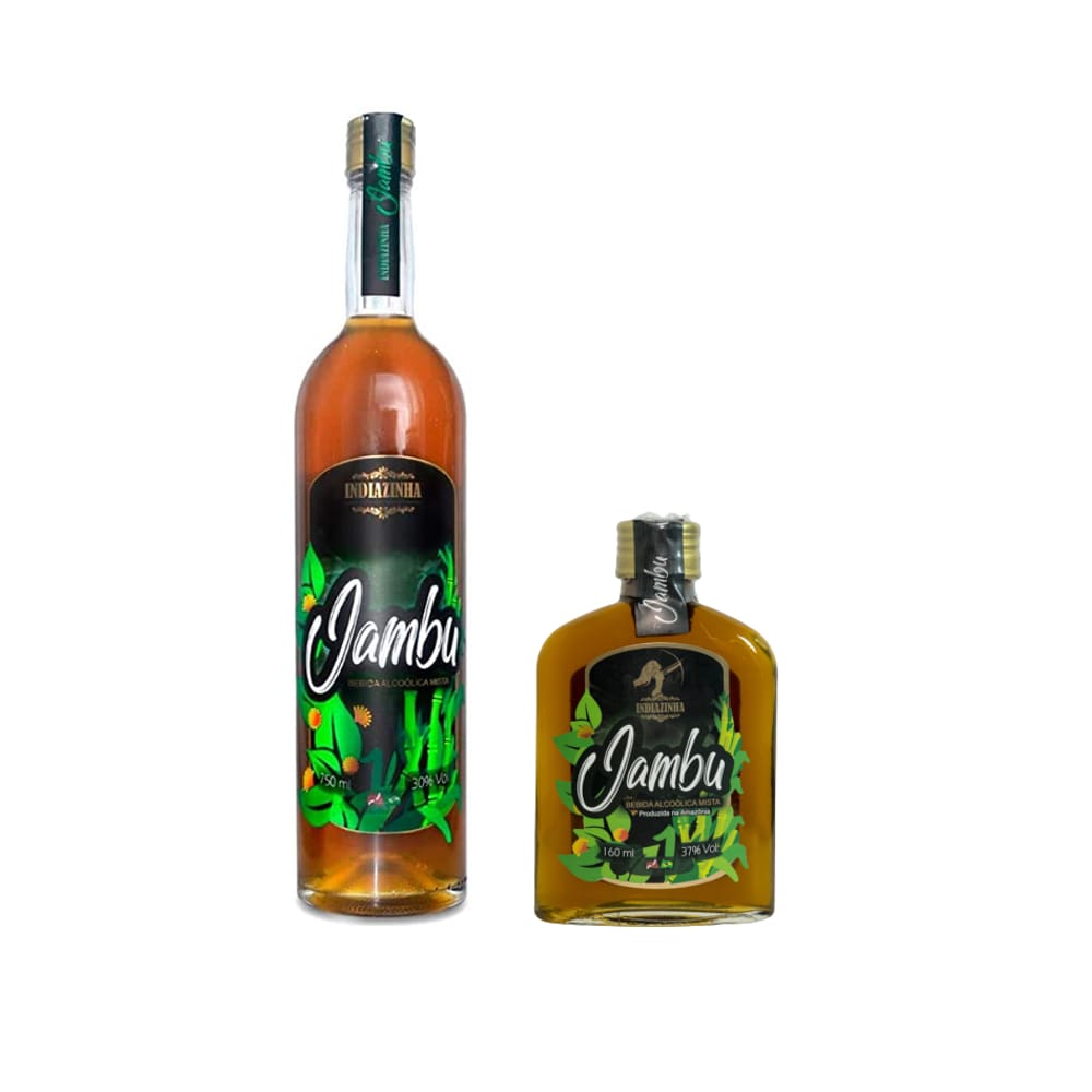Cachaça Indiazinha Jambu 750 Ml + Mini Garrafa De 160 Ml