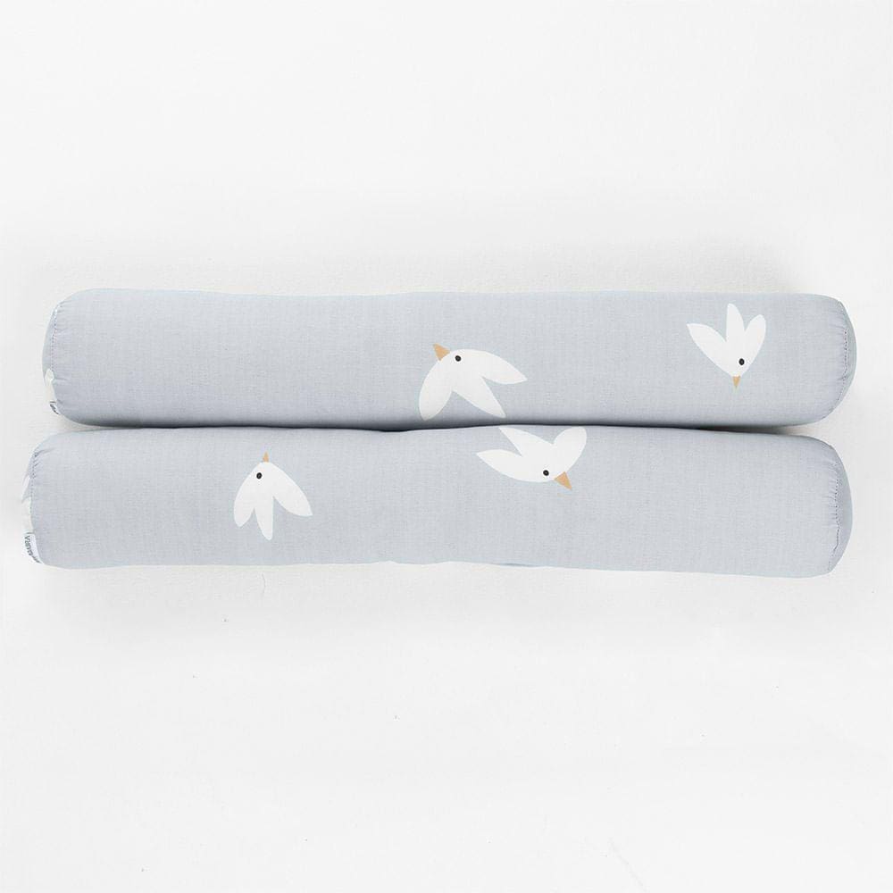 Par de Rolinho Lateral P - Pássaros Azul