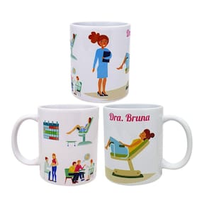 Caneca Branca Personalizada Profissão Carreira Ginecologista