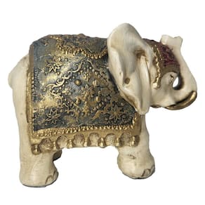 Estatueta Elefante Manto Duplo Pedraria 14cm 75743