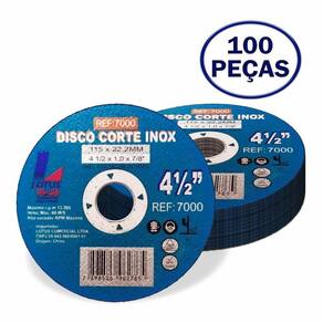 Disco Corte Inox 4 1/2 X 1.0 X 7/8 Com 100 Lotus