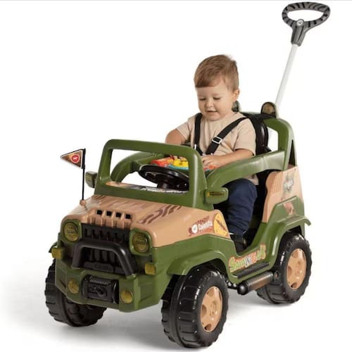 imagem-Carrinho Infantil para Menino com Empurrador Quadriciclo Diipi Savannah Calesita