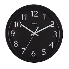 Relógio De Parede Alumínio 30cm Preto Herweg 6719 Preto