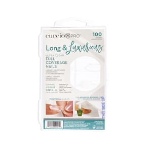 Pontas de unhas luxuosas UltraClear, 100 unidades