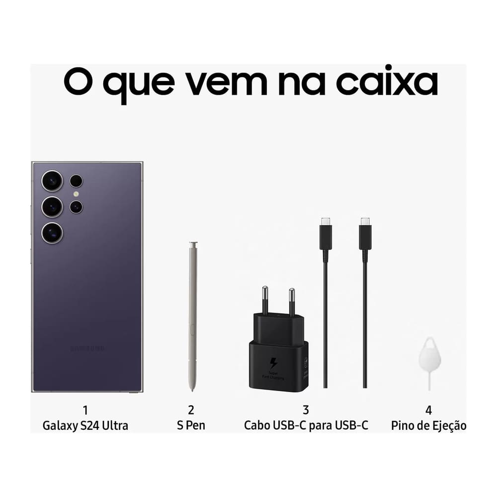 Smartphone Samsung Galaxy S24 Ultra 512GB | Casas Bahia