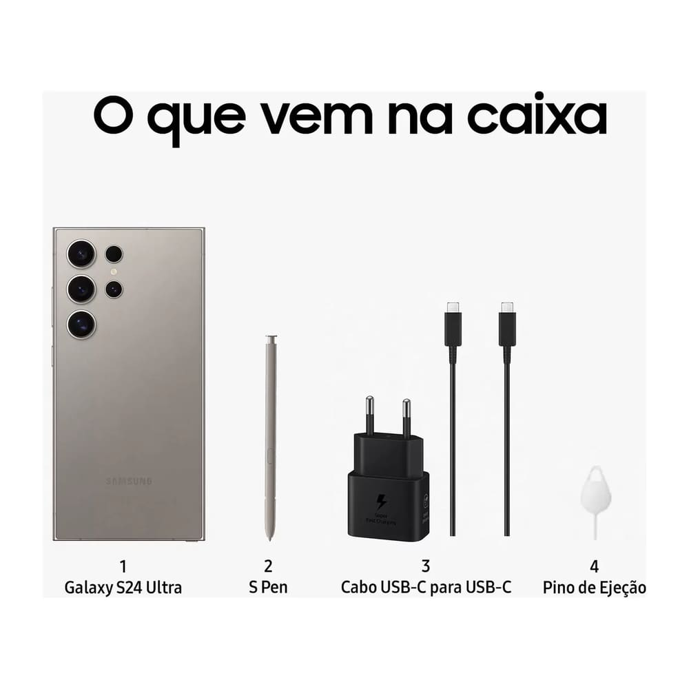 Smartphone Samsung Galaxy S24 Ultra 512GB | Casas Bahia