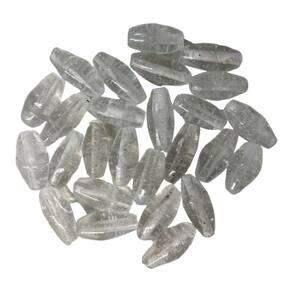 Kit 7 Firmas Azeitona 35x15mm Transparente Murano Guias