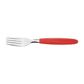 Garfo de Mesa Ipanema com Lâmina em Aço Inox e Cabo de Polipropileno Vermelho - Tramontina