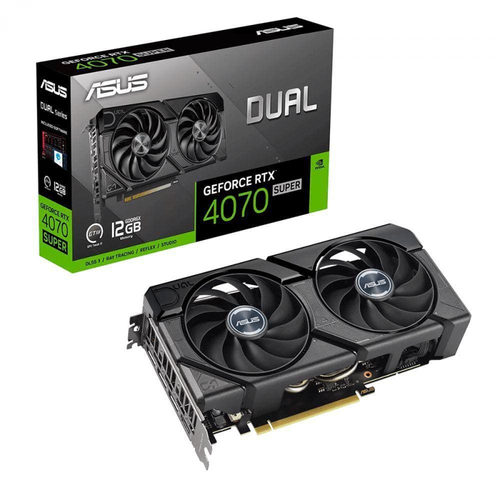 Placa de Vídeo Asus GeForce RTX 4070 SUPER Dual 12GB GDDR6X