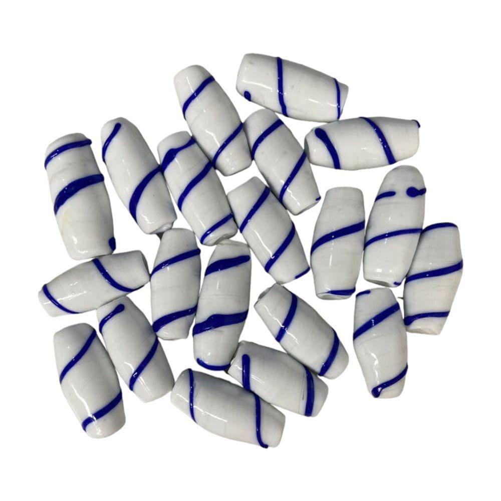 Kit 7 Firmas Azeitona 35x15mm Branca e Azul Es Murano Guias