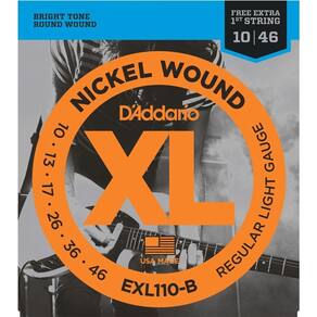 Encordoamento para Guitarra 010-046 - D´ADDARIO XL - EXL110-B