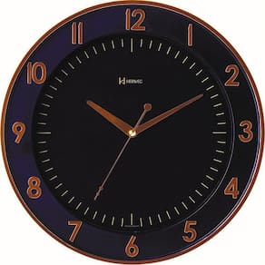 Relógio Parede 35cm Preto Tic-tac Dourado Ouro Herweg 6803
