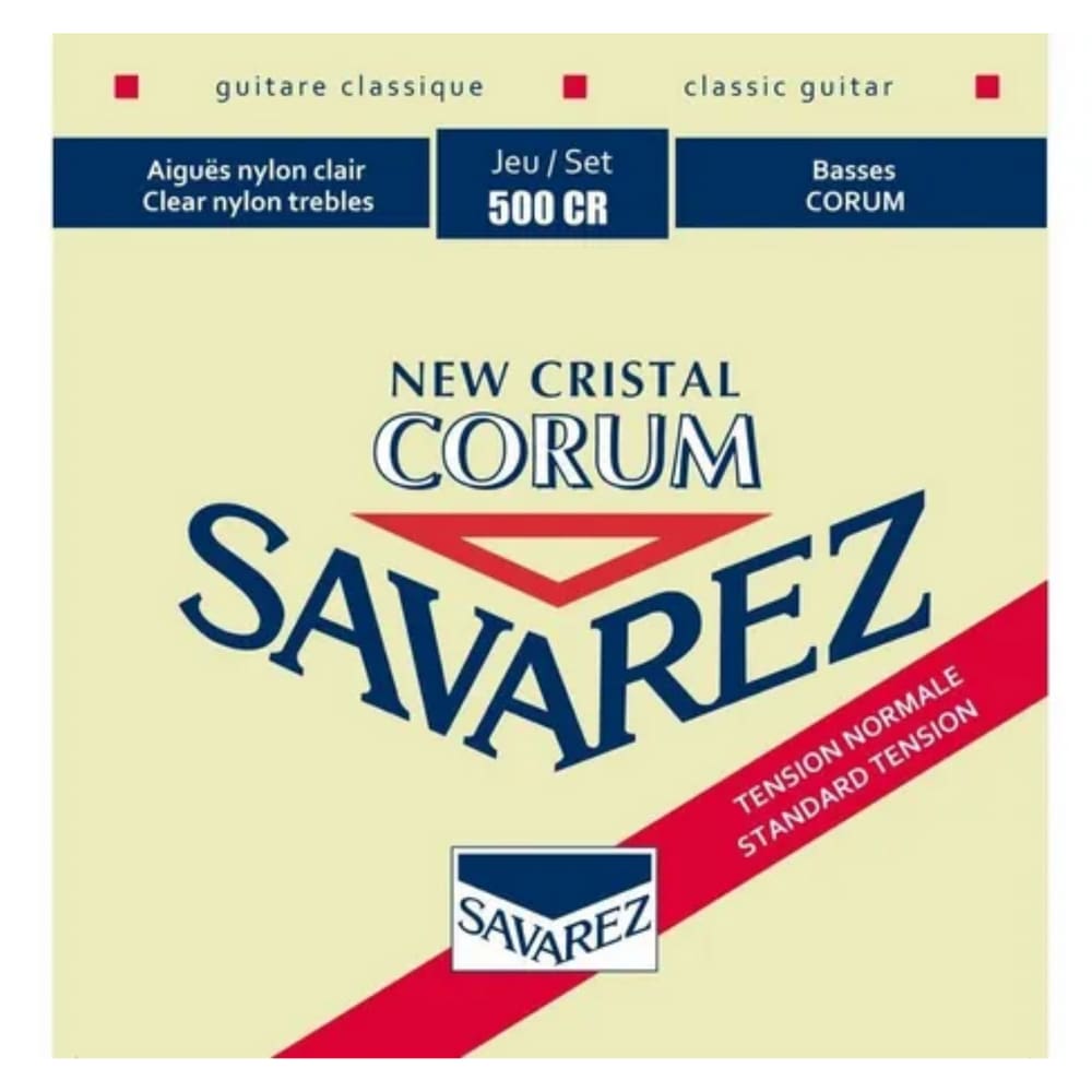 Encordoamento SAVAREZ para Violão Nailon Linha New Cristal Corum Tensão Média 500CR