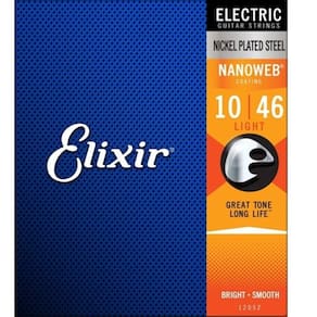 Encordoamento para Guitarra Aço Light NICKEL PLATED STEEL NANOWEB 010 - 046 - ELIXIR