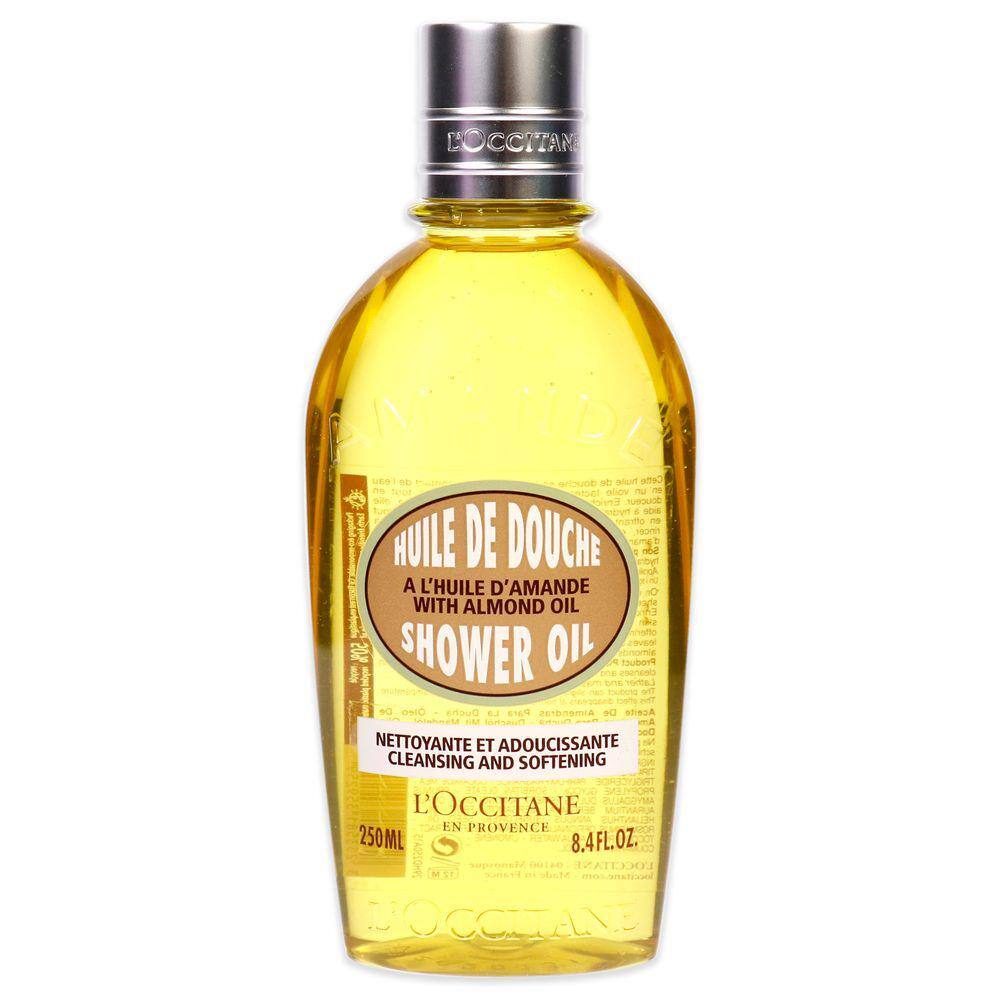 Óleo de banho Loccitane, amaciador de limpeza de amêndoas, 250 ml, unissex