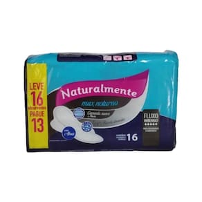 Naturalmente Max Absorvente Higiênico Noturno C- Abas C-16
