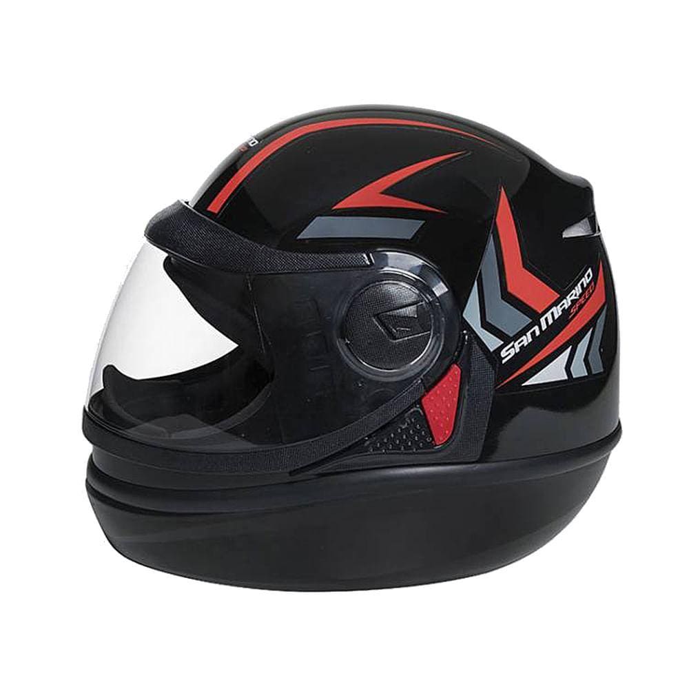 Capacete Speed One Original Preto-Vermelho TAM 58