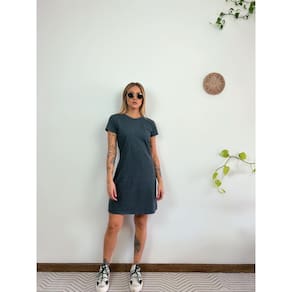 Vestido T-Shirt Camiseta~o Aveloz Grafite