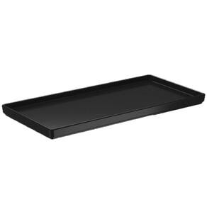 12 Travessas Retangulares Servir Petiscos 27x13cm Comida Japonesa Preto Bandeja Decorativa Uno Coza