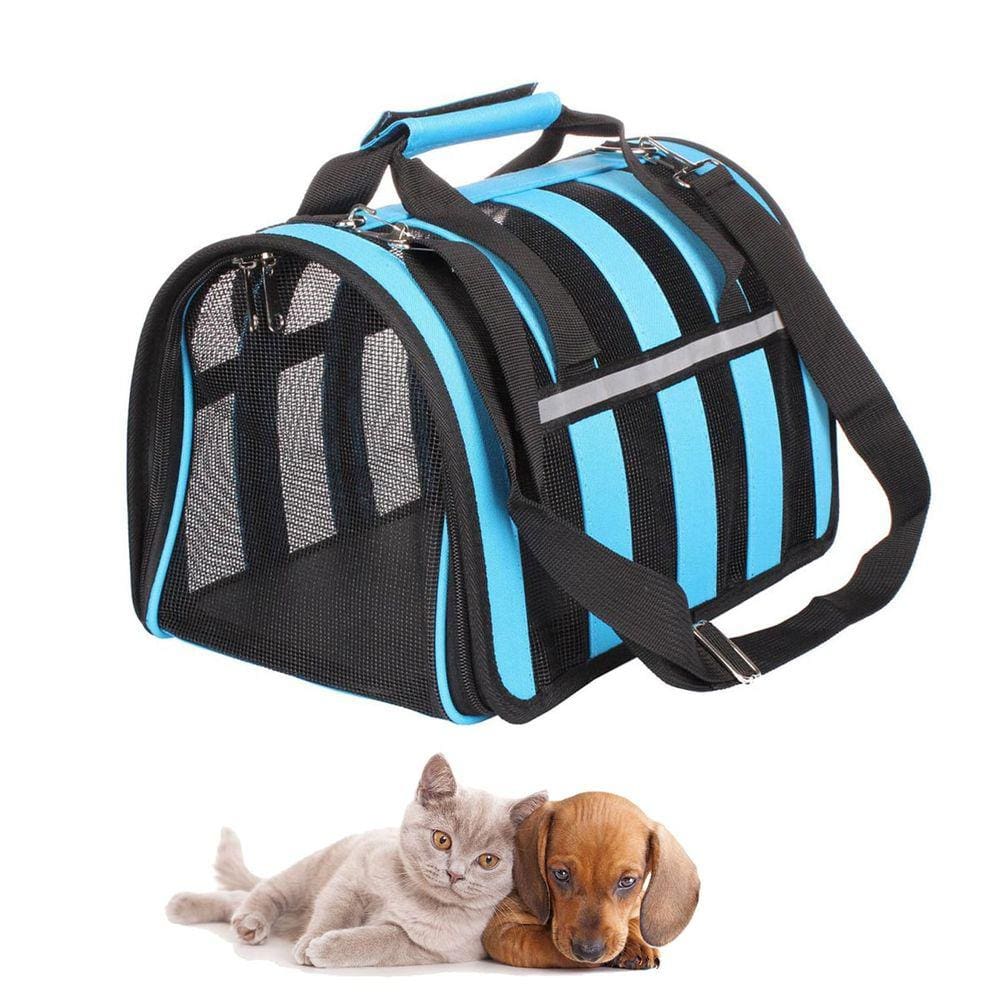 Bolsa Transporte Cachorro Cao Gato Pet Faixa Refletiva Carro Aviao Onibus Viagem Passeio Proteçao
