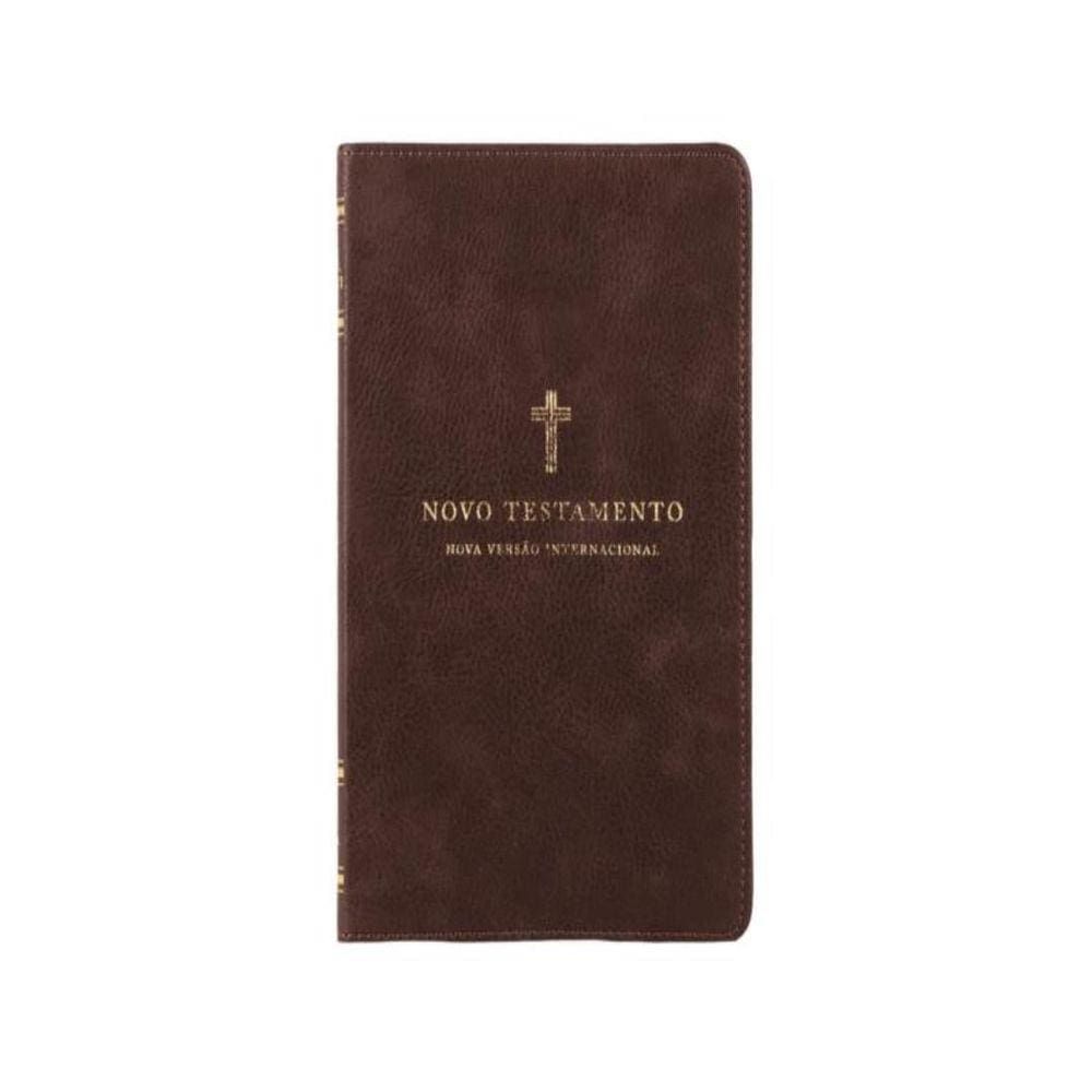 Novo Testamento, Nvi, Couro Soft, Cruz Marrom, Leitura Perfeita