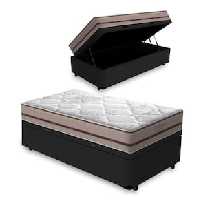 Cama Box Baú Solteiro + Colchão de Molas Ensacadas - Anjos - Classic 88cm