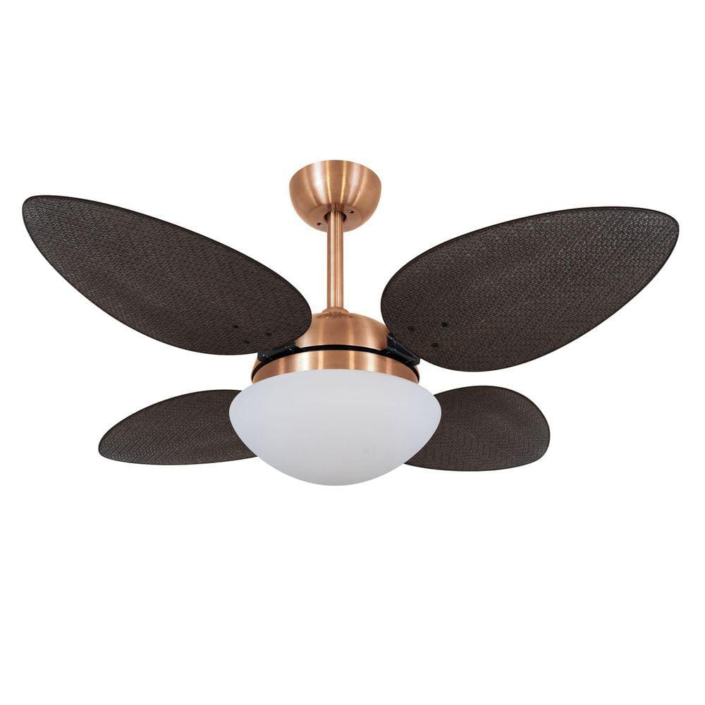 Ventilador de Teto Volare Cobre Pétalo Palmae Tabaco 220V