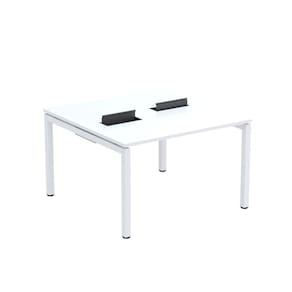 Mesa Plataforma Dupla com Pé de Aço para Coworking 120x120 Pdc12/12/2p Branco