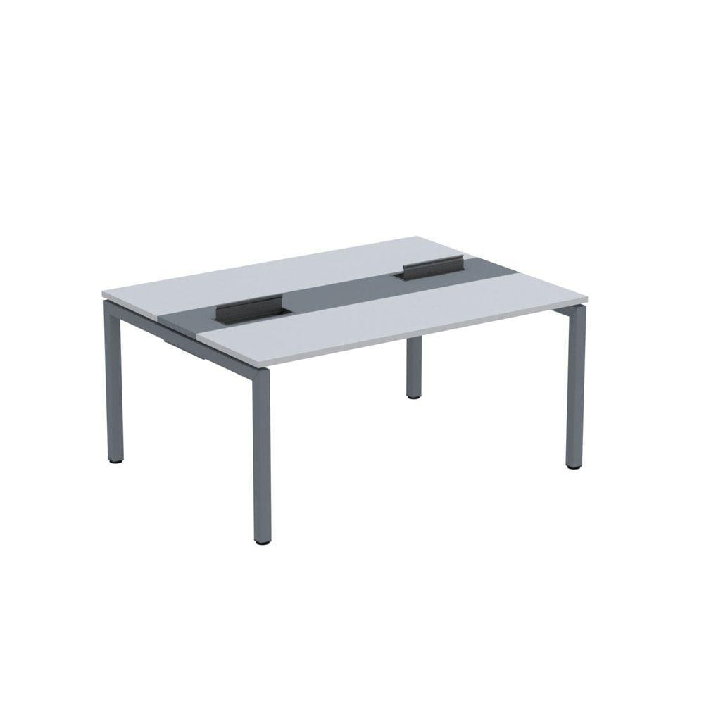 Mesa Plataforma Dupla com Pé de Aço para Coworking 150x120 Pdc15/12/2p Cinza/Grafito