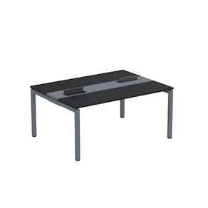 Mesa Plataforma Dupla com Pé de Aço para Coworking 150x120 Pdc15/12/2p Preto/Grafito