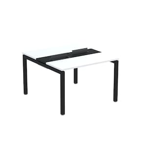 Mesa Plataforma Dupla com Pé de Aço para Coworking 110x120 Pdc11/12/2p Branco/Preto