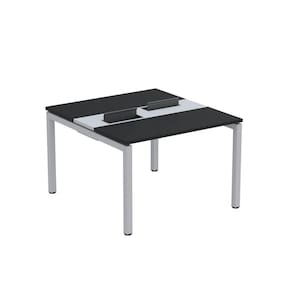 Mesa Plataforma Dupla com Pé de Aço para Coworking 110x120 Pdc11/12/2p Preto/Cinza