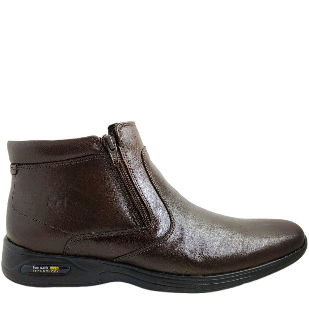 Botina Social Masculina em Couro Confort Ferricelli Ranover Rnv60020