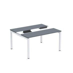 Mesa Plataforma Dupla com Pé de Aço para Coworking 140x120 Pdc14/12/2p Grafito/Branco