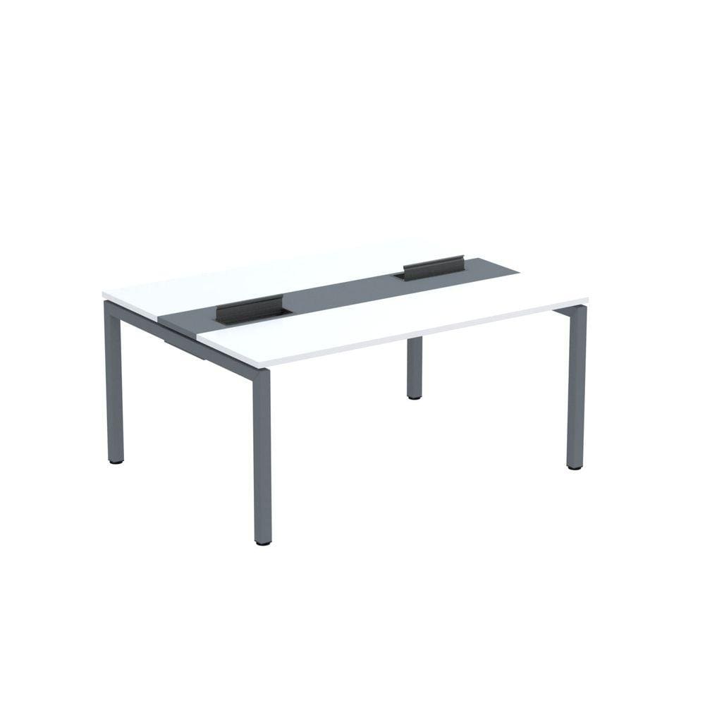 Mesa Plataforma Dupla com Pé de Aço para Coworking 150x120 Pdc15/12/2p Branco/Grafito