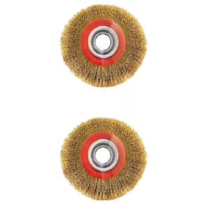 Kit 2 Escova Circular em Aço Latonado 6x1 Polegadas - Starfer