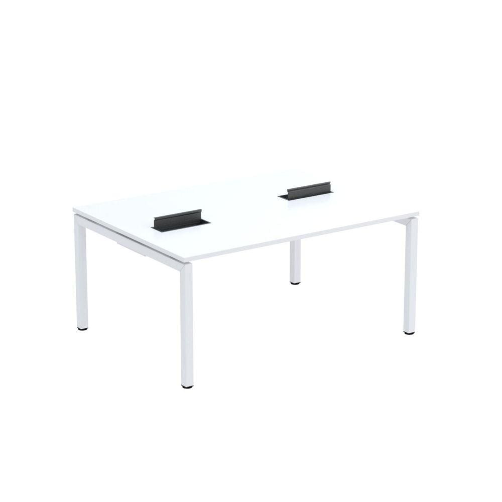 Mesa Plataforma Dupla com Pé de Aço para Coworking 150x120 Pdc15/12/2p Branco