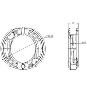 Patim Lona Freio Cobreq Honda Biz 125/ NXR 150 Bros/ Pop 100