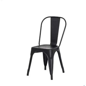 Cadeira Tolix Iron Aço Carbono Industrial - Preto